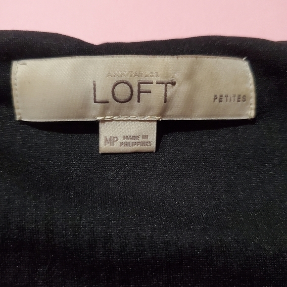 Loft Line Print Design Pattern Knit Black and White Professional Work Sleevless - Picture 6 of 7